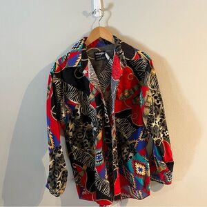Wrangler Colorful 80s Vintage Pattern Shirt